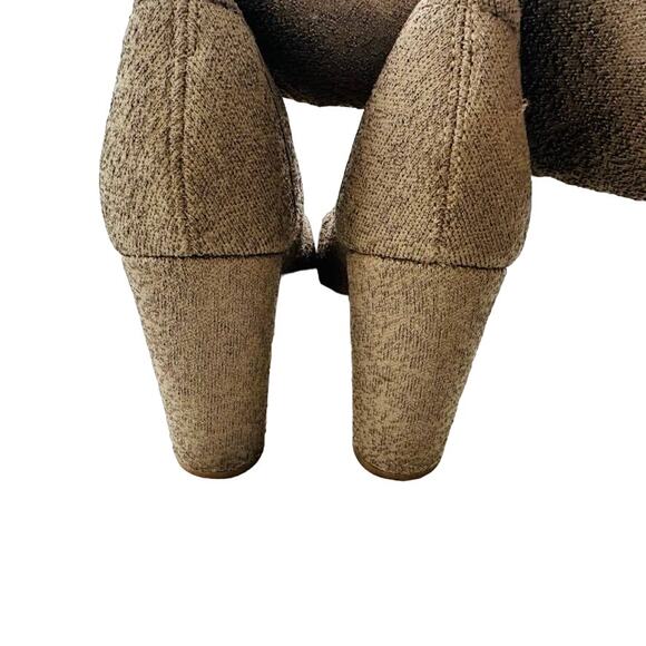 Charles by Charles David Iceland Knit Bootie Taupe Size 9 Sock Bootie 3" Heel - Picture 7 of 7